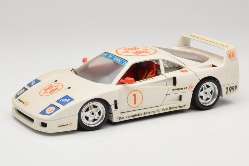 Ferrari F40 #1 Expert Valge 1987 Bburago 1:18 3332-W2 Metall