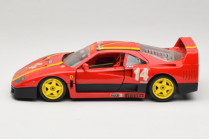 Ferrari F40 Evoluzione #14 L. Dalla Noce H&R Punane Kollaste Ratastega 1992 Bburago 1:18 3042-H1 Metall - pilt 4/8