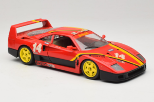 Ferrari F40 Evoluzione #14 L. Dalla Noce H&R Punane Kollaste Ratastega 1992 Bburago 1:18 3042-H1 Metall - pilt 6/8
