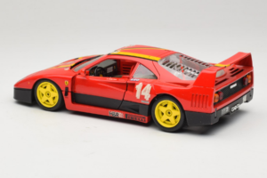 Ferrari F40 Evoluzione #14 L. Dalla Noce H&R Punane Kollaste Ratastega 1992 Bburago 1:18 3042-H1 Metall - pilt 7/8