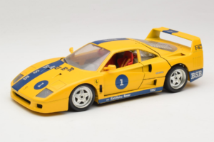Ferrari F40 #1 Kollane Bauer Piiratud Väljaanne 100 tk Bburago 1:18 BSR001 Metall
