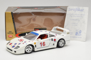 Ferrari F40 #16 Borsenmodells Valge Limited Edition 333 pcs 1987 Bburago 1:18 3332-W1 Metall - pilt 8/8
