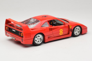 Ferrari F40 #8 Bevro International Punane 1987 Bburago 1:18 3332-P3 Metall - pilt 3/8
