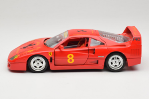 Ferrari F40 #8 Bevro International Punane 1987 Bburago 1:18 3332-P3 Metall - pilt 4/8
