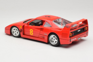 Ferrari F40 #8 Bevro International Punane 1987 Bburago 1:18 3332-P3 Metall - pilt 7/8