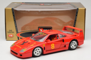 Ferrari F40 #8 Bevro International Punane 1987 Bburago 1:18 3332-P3 Metall - pilt 8/8