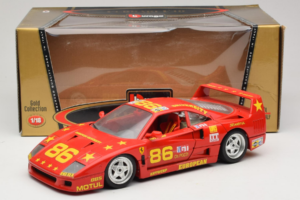 Ferrari F40 LM #86 Ch. Pozzi IMSA 24 Hours of Le Mans 1985 Punane Bburago 1:18 3332-P6 Metall - pilt 8/8