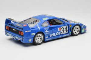 Ferrari F40 #34 M. Ferte / Thavenin / Palau Pilot Sinine 1987 Bburago 1:18 3032-B1 Metall - pilt 3/8