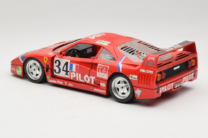 Ferrari F40 LM Pilot #34 Ferte / Thavenin / Palau 24 Hours of Le Mans 1995 Punane Bburago 1:18 3032-P3 Metall - pilt 7/8