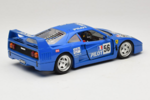 Ferrari F40 Pilot #56 Sinine Bburago 1:18 3332-BL1 Metall - pilt 3/8