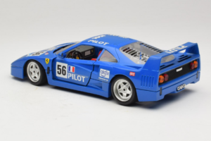 Ferrari F40 Pilot #56 Sinine Bburago 1:18 3332-BL1 Metall - pilt 7/8
