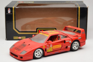 Ferrari F40 Pirelli BBS Punane Bburago 1:18 3032-P4 Metall - pilt 8/8