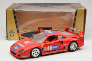 Ferrari F40 #40 the0123 Punane 1987 Bburago 1:18 3332-P5 Metall - pilt 8/8