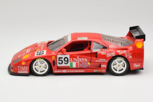 Ferrari F40 LM Unisys #59 Ota / P. Nappi / R. Donovan 24 Hours of Le Mans 1996 Bburago 1:18 3032-U1 Metall - pilt 4/8