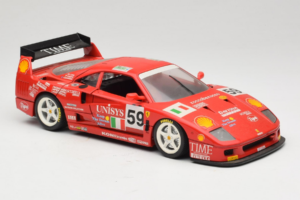 Ferrari F40 LM Unisys #59 Ota / P. Nappi / R. Donovan 24 Hours of Le Mans 1996 Bburago 1:18 3032-U1 Metall - pilt 6/8