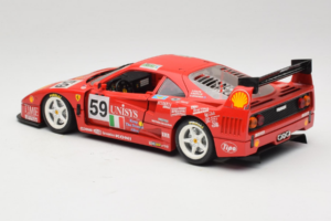 Ferrari F40 LM Unisys #59 Ota / P. Nappi / R. Donovan 24 Hours of Le Mans 1996 Bburago 1:18 3032-U1 Metall - pilt 7/8