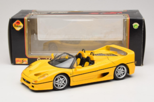 Ferrari F50 Kabriolett Shell Kollane Maisto 1:18 3076-Y2 Metall - pilt 8/8