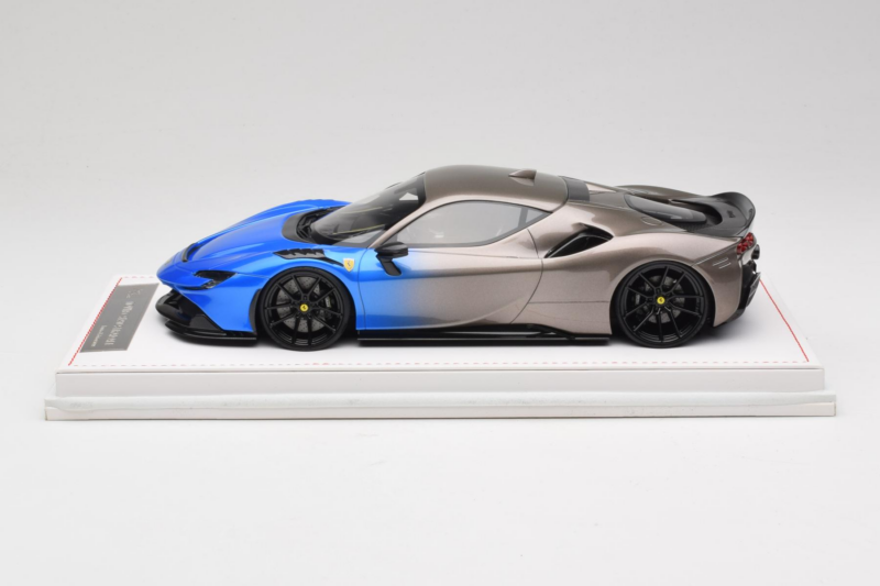 Ferrari SF90 Novitec Blue Grey Metallic IVY Merit 1:18 REMC029 Vaik