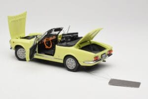 Fiat 124 Spider BS1 Kollane Sun Star 1:18 4921 Metall - pilt 5/8