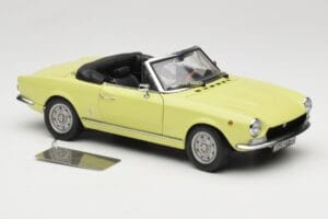 Fiat 124 Spider BS1 Kollane Sun Star 1:18 4921 Metall - pilt 6/8