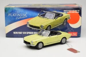 Fiat 124 Spider BS1 Kollane Sun Star 1:18 4921 Metall - pilt 8/8