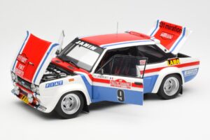 Fiat 131 Abarth Fiat France #9 J-C. Andruet / C. Delferrier Winner Rally Sanremo 1977 Kyosho 1:18 08375A Metall - pilt 2/8