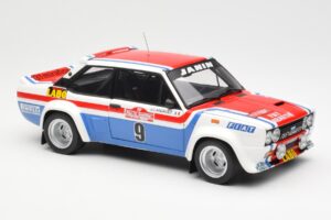 Fiat 131 Abarth Fiat France #9 J-C. Andruet / C. Delferrier Winner Rally Sanremo 1977 Kyosho 1:18 08375A Metall - pilt 6/8
