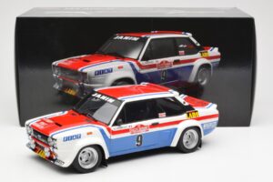 Fiat 131 Abarth Fiat France #9 J-C. Andruet / C. Delferrier Winner Rally Sanremo 1977 Kyosho 1:18 08375A Metall - pilt 8/8
