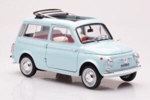Fiat 500 Giardiniera Acquamarina Sinine Norev 1:18 187742 Metall - pilt 6/7