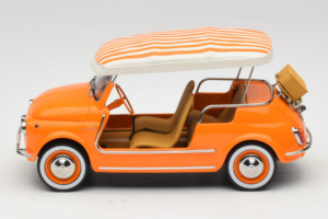 Fiat 500 Jolly Oranž Norev 1:18 187791 Metall - pilt 3/6