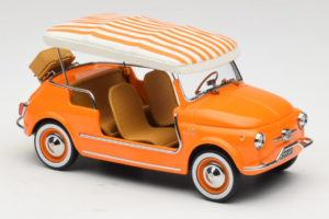 Fiat 500 Jolly Oranž Norev 1:18 187791 Metall - pilt 4/6