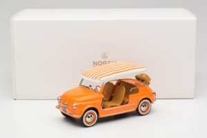 Fiat 500 Jolly Oranž Norev 1:18 187791 Metall - pilt 6/6