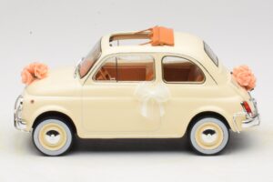 Fiat 500 L Elevandiluu Wedding Gift Norev 1:18 187780 Metall - pilt 3/6