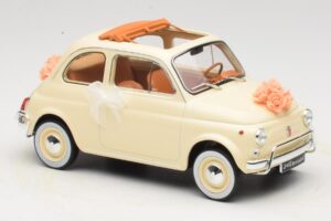Fiat 500 L Elevandiluu Wedding Gift Norev 1:18 187780 Metall - pilt 4/6