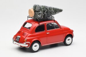 Fiat 500 L Punane Christmas Norev 1:18 187779 Metall - pilt 2/6