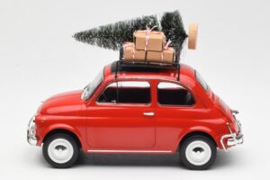 Fiat 500 L Punane Christmas Norev 1:18 187779 Metall - pilt 3/6
