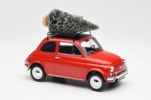Fiat 500 L Punane Christmas Norev 1:18 187779 Metall - pilt 4/6