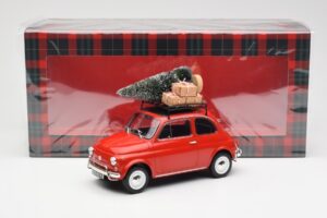Fiat 500 L Punane Christmas Norev 1:18 187779 Metall - pilt 6/6