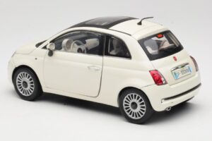 Fiat 500 Valge Mondo Motors 1:18 500291 Metall - pilt 7/8