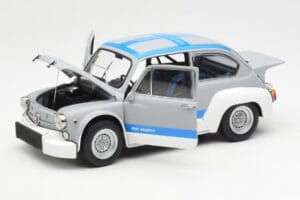 Fiat Abarth 1000 TCR Matt Hall Sinised Triibud AUTOart 1:18 72642 Metall - pilt 2/8