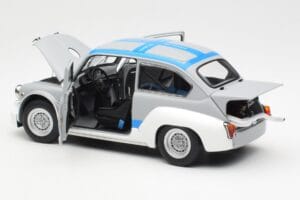 Fiat Abarth 1000 TCR Matt Hall Sinised Triibud AUTOart 1:18 72642 Metall - pilt 5/8