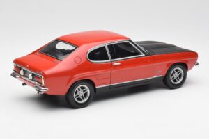 Ford Capri Mk1 2600 RS Punane Must Minichamps 1:18 180089071 Metall - pilt 3/8