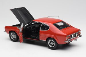 Ford Capri Mk1 2600 RS Punane Must Minichamps 1:18 180089071 Metall - pilt 5/8