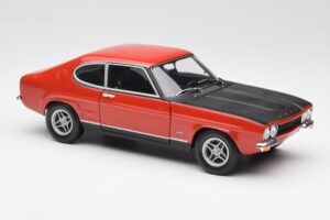 Ford Capri Mk1 2600 RS Punane Must Minichamps 1:18 180089071 Metall - pilt 6/8