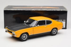 Ford Capri 2600 RS Signal Kollane Mustaga Minichamps 1:18 180089070 Metall - pilt 8/8