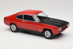 Ford Capri Mk1 RS 2600 Punane Musta Kapotiga MCG 1:18 MCG18538 Metall - pilt 4/6
