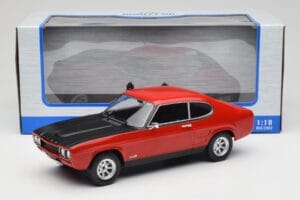 Ford Capri Mk1 RS 2600 Punane Musta Kapotiga MCG 1:18 MCG18538 Metall - pilt 6/6