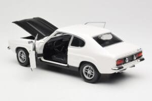 Ford Capri Mk1 RS 2600 Valge Must Minichamps 1:18 150089078 Metall - pilt 5/8
