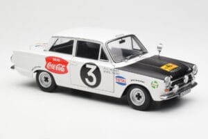 Ford Cortina Mk1 #3 P. Hughes / B. Young African Safari Rally 1964 AUTOart 1:18 86428 Metall - pilt 6/8