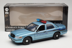 Ford Crown Victoria Police Cruiser Twilight Blue Greenlight 1:18 1643 Metall - pilt 8/8